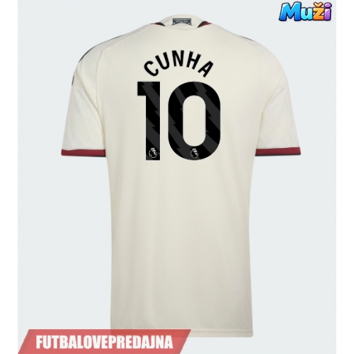 Lacne Muži Futbalové dres Manchester United Matheus Cunha #10 2026-27 Krátky Rukáv - Tretina